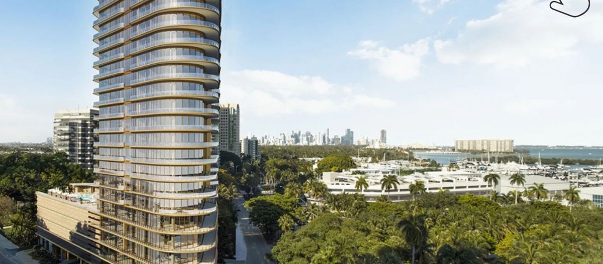 تصوّر معماري لبرج Four Seasons في كوكونت غروف (من المادة الأصلية، بإذن).